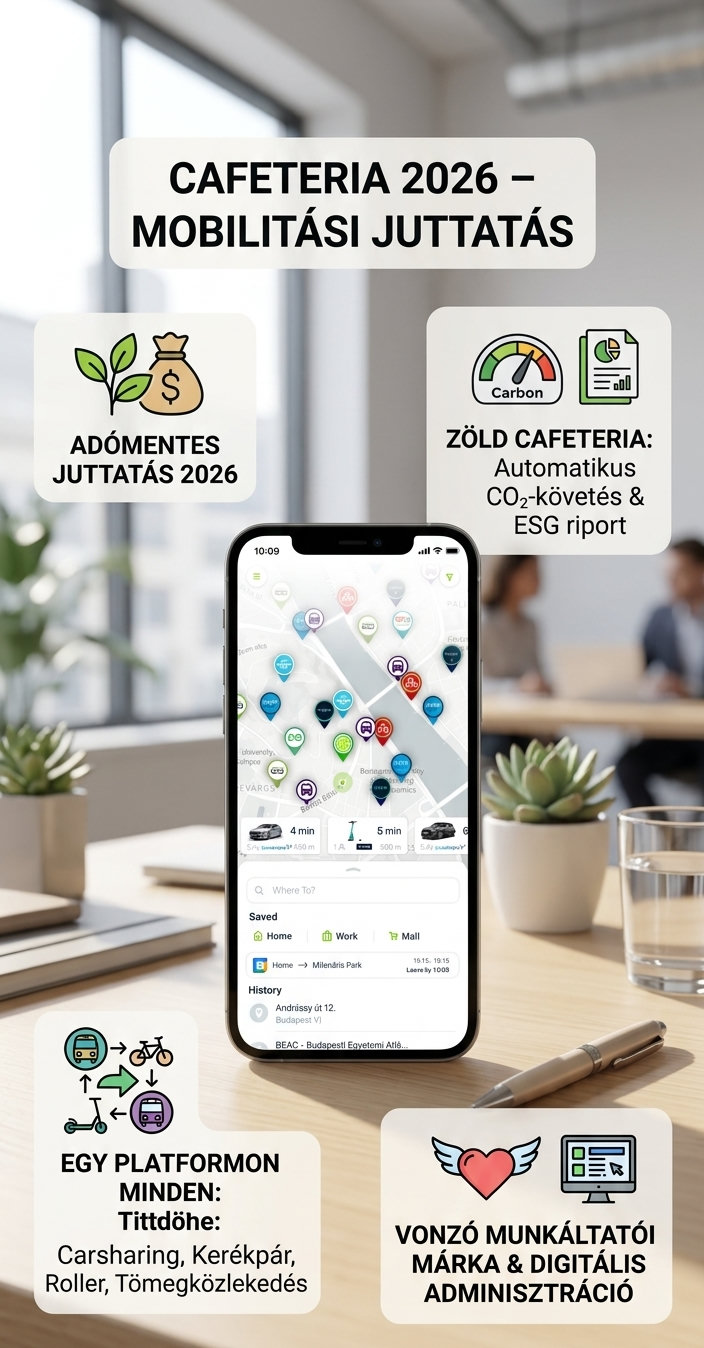 Cafeteria 2026 – Miért a mobilitási juttatás a legokosabb választás?