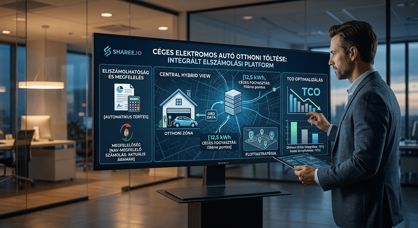 Céges elektromos autó otthoni töltése – Az elszámolhatóság új szintje